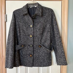 Womans Waist Jacket Liz Claiborne, Black and White , Size 10